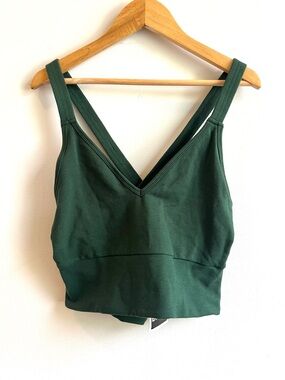 Deep Green V-Neck Tank Top